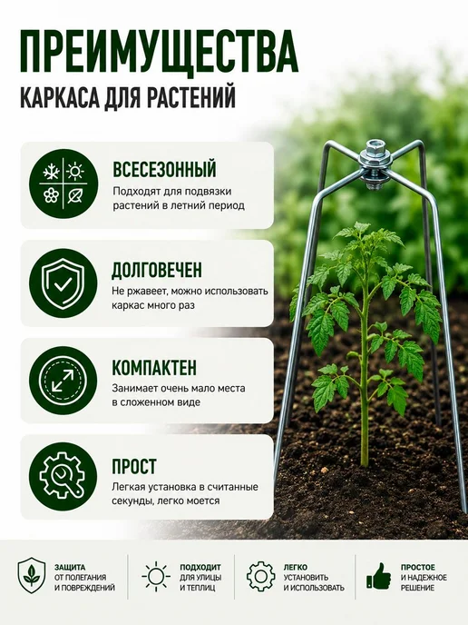МосЗаводТеплиц Каркас для укрытия растений на зиму 50 см, комплект 4 шт, 4 шт, фото 4
