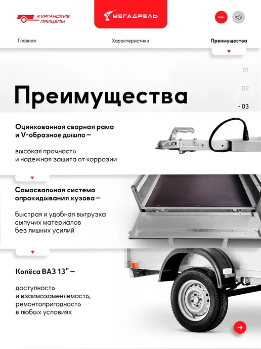 Курганские прицепы Прицеп легковой Уралец 2013 борта из цинка колеса 13, вариант, фото 3