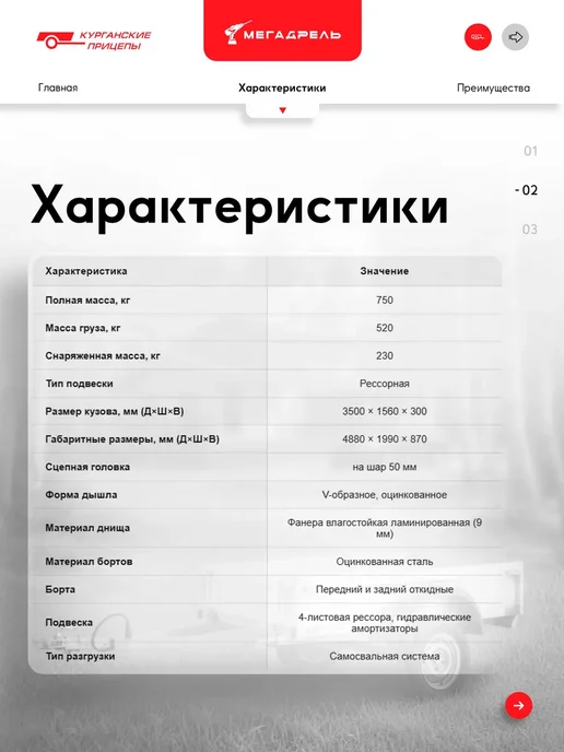 Курганские прицепы Прицеп легковой Уралец 3515 оцинкованный, колеса 13, вариант, фото 3