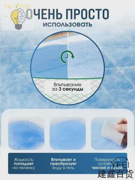 Впитывающие одноразовые пеленки для животных 45×60 см, 200 ш…, 45x60 см, фото 5