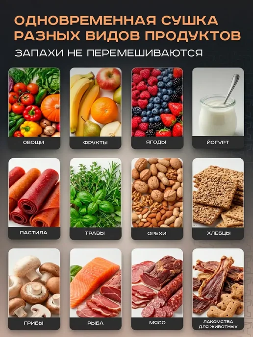 Pioneer Сушилка для овощей и фруктов, дегидратор 25 л, 25 л, фото 7