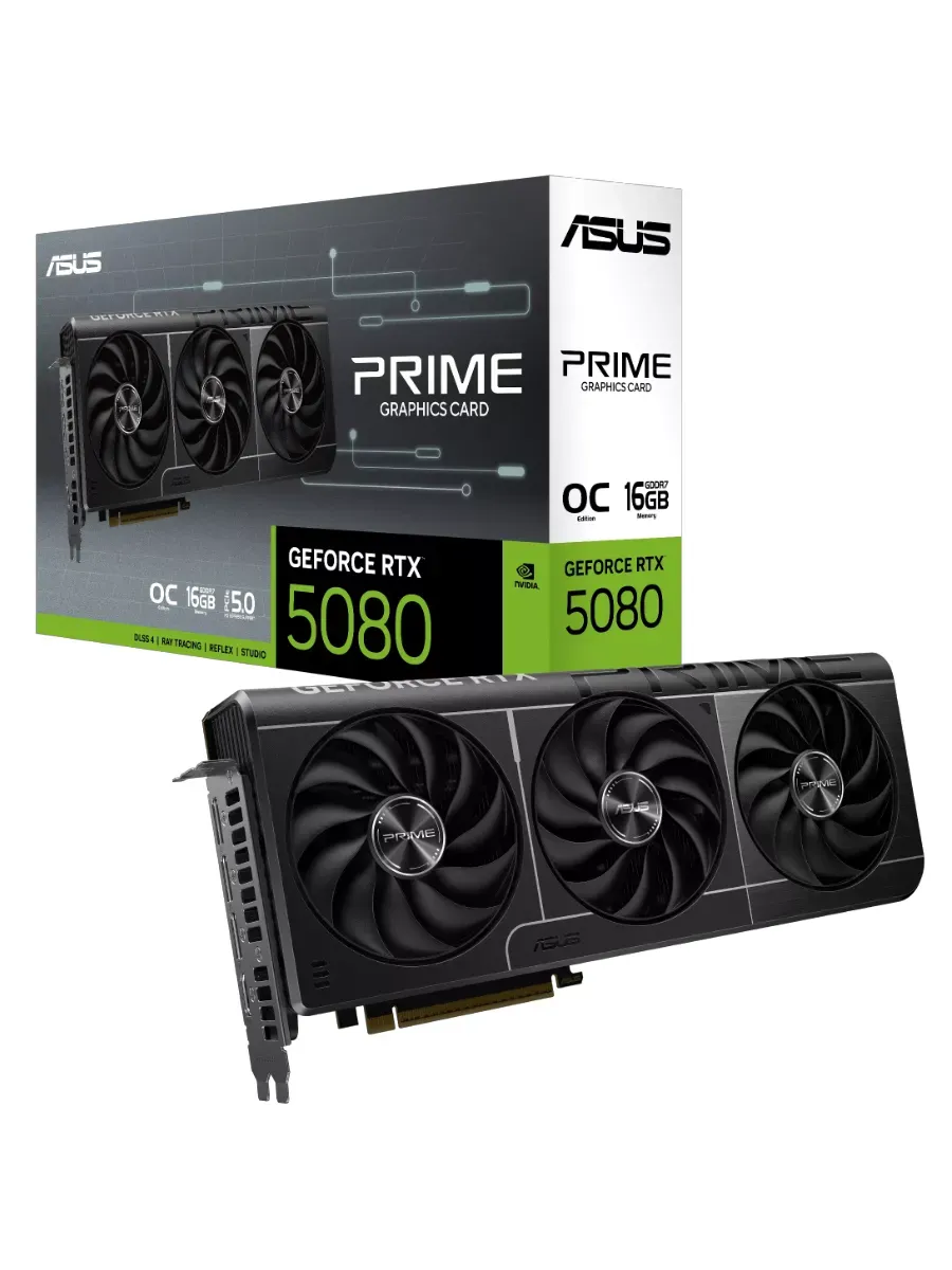 Asus Видеокарта GeForce RTX 5080 PRIME EVO OC Edition, 16 ГБ