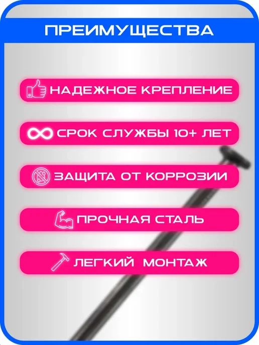 Гвозди 150мм 1кг строительные черные 5х150мм, 1 кг, фото 4