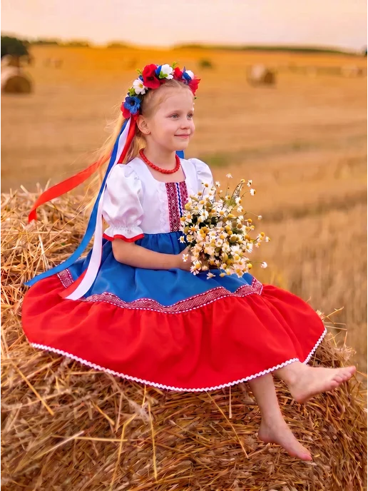 Карнавалия чудес Русский народный костюм для девочки Россия, вариант