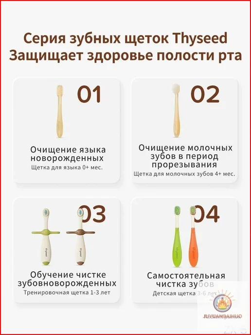Детская щетка для чистки зубов, 1–3 года, 2 шт, 2 шт, фото 7