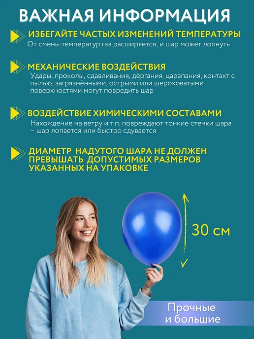 Набор воздушных латексных шаров на день рождение Мосшар, 50, вариант, фото 2