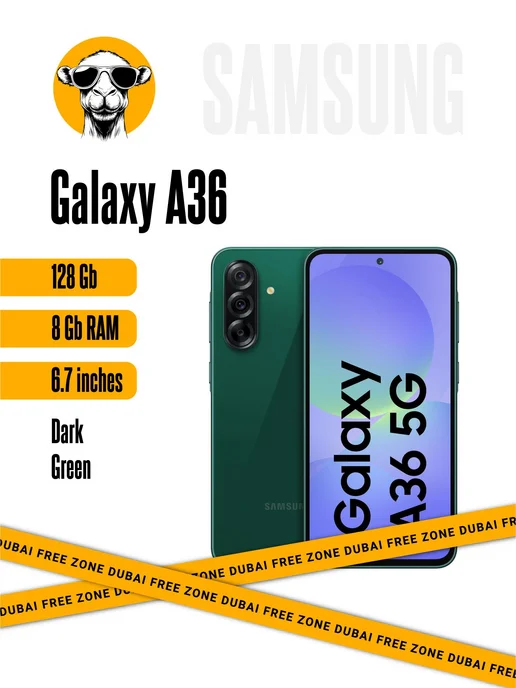 Смартфон Samsung A36 8/128 ГБ, зеленый