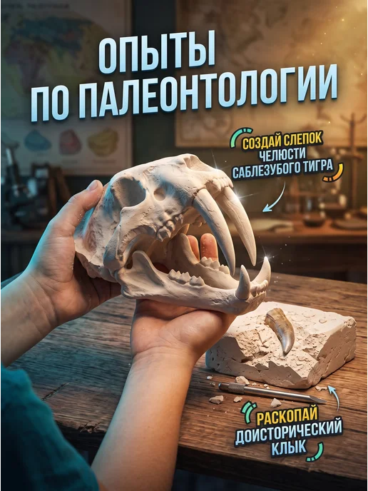 IQ Эксперимент Набор опытов 25 в 1 ледниковый период для детей, вариант, фото 2