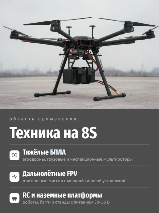 ГАСКАР Аккумулятор LiHV 30.8В 12000мАч 8S 70C, 12000 мАч, фото 3