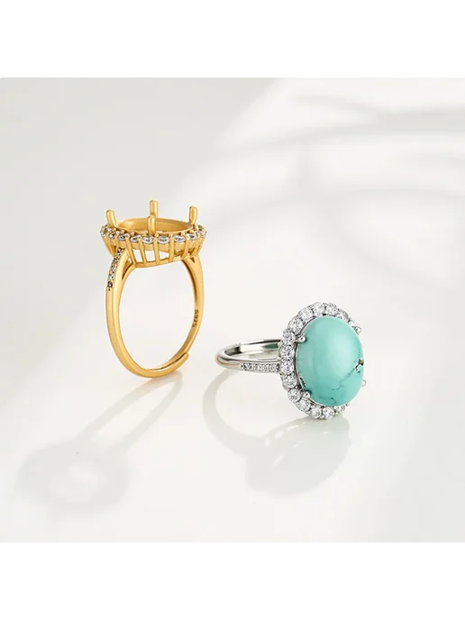 JKEIO Серебряное овальное кольцо для инкрустации 10X12mm, Ro, серебристый, фото 3