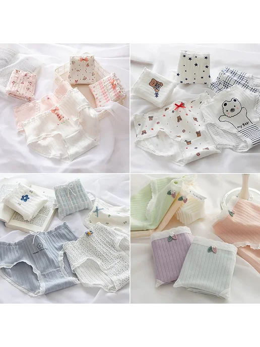 LISCN Комплект нижнего белья из хлопка 5 предметов, вариант, фото 2