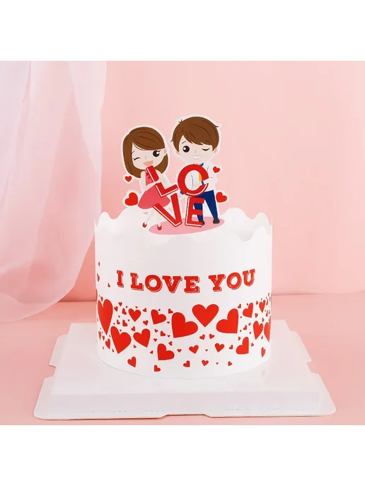 Декоративные фигурки для торта Jeyomerry Розовый, lover love, розовый, фото 4