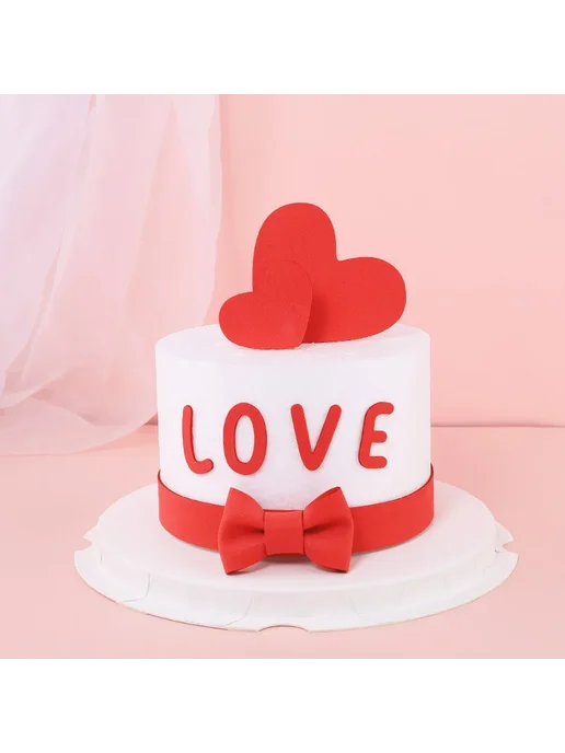 Декоративные фигурки для торта Jeyomerry Розовый, love heart, розовый, фото 5