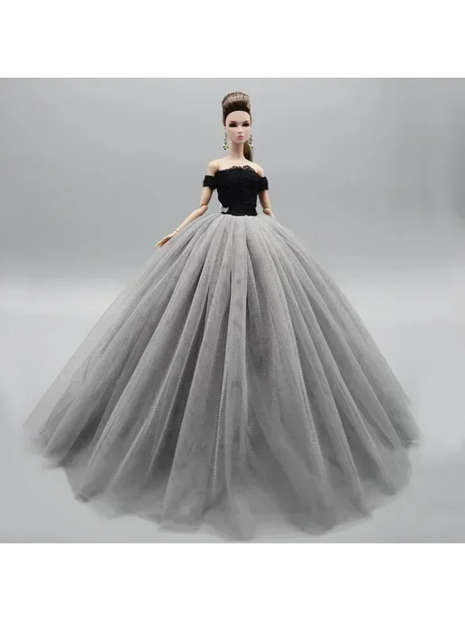 Нет бренда Наряды для кукол BABI Бежевый, Dress 02, черный, фото 3