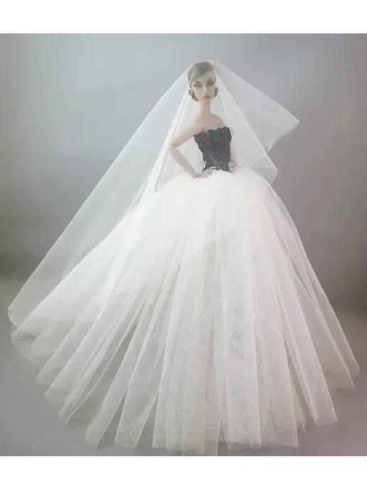 Нет бренда Наряды для кукол BABI Бежевый, Dress 02, белый