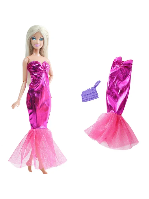 YAMIOW Платье для куклы Barbie, розовый, NO.21, розовый