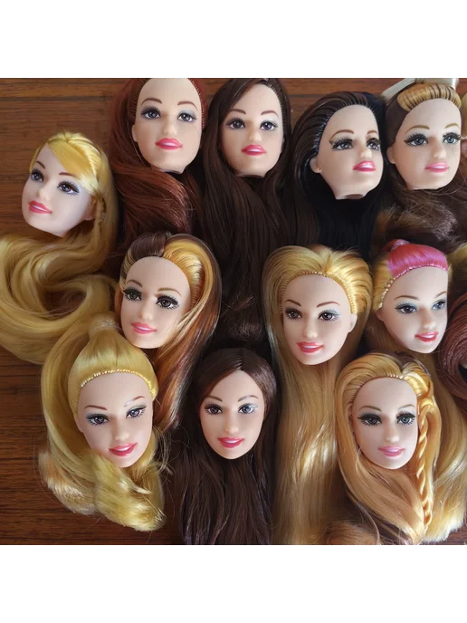 Нет бренда Кукла голова Barbie, белый цвет, пластик, розовый, фото 3
