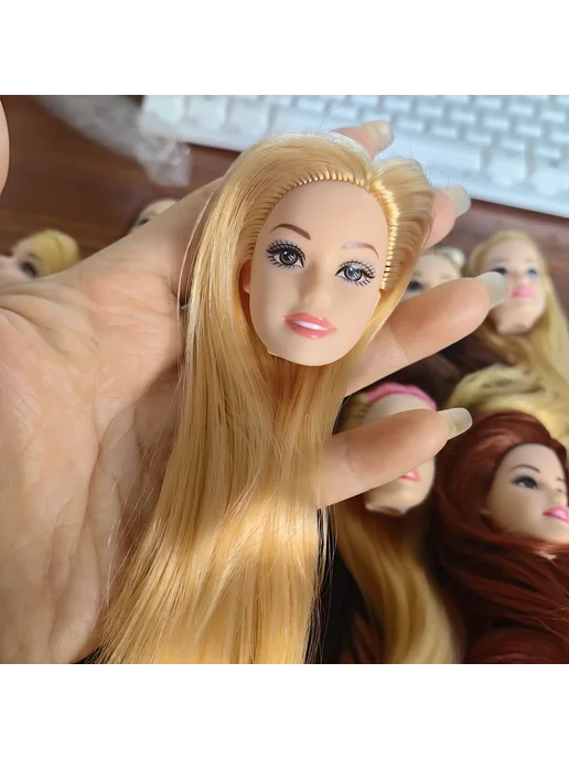 Нет бренда Кукла голова Barbie, белый цвет, пластик, розовый, фото 7