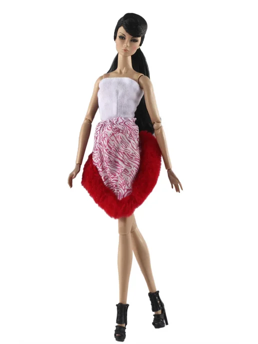 Нет бренда Наряд для куклы Babi, сиреневый, Dress 06, Наряд куклы 2 платья, фото 6
