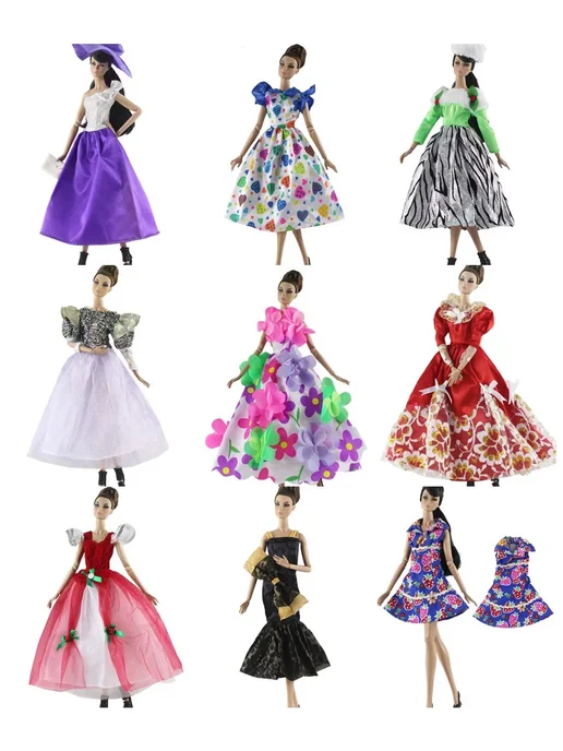 Нет бренда Наряды для кукол BABI Розовый, Dress 07, розовый, фото 2
