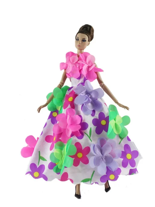 Нет бренда Наряды для кукол BABI Розовый, Dress 07, розовый, фото 6