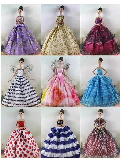 Нет бренда Платье для куклы BABI 11,5 дюймов Темно-синий, 1pc Dress 03, синий, фото 2