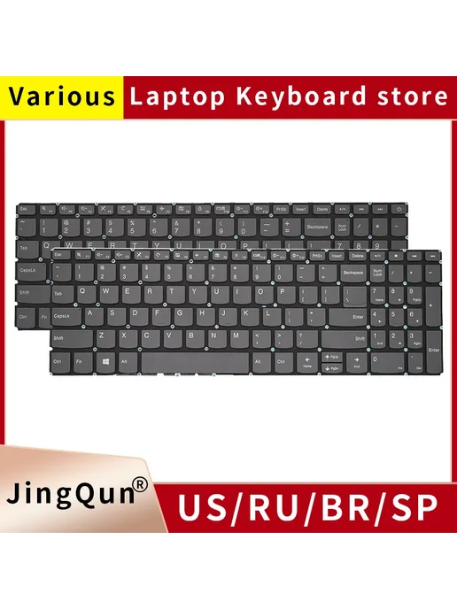 Jingqun Клавиатура для ноутбука US, Power key, черный, фото 2