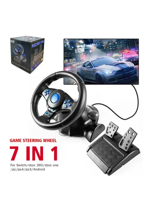 DLDER Игровой руль 7 в 1 7 in 1, черный, фото 2