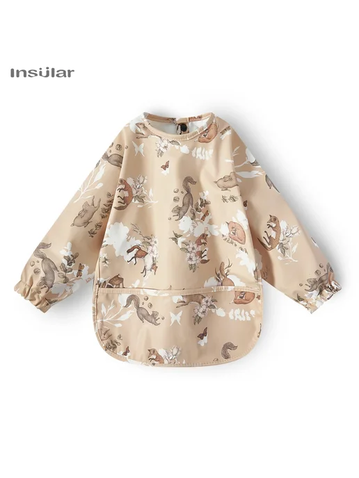 insular Детский фартук бежевый с Fox Rabbit, бежевый, фото 4