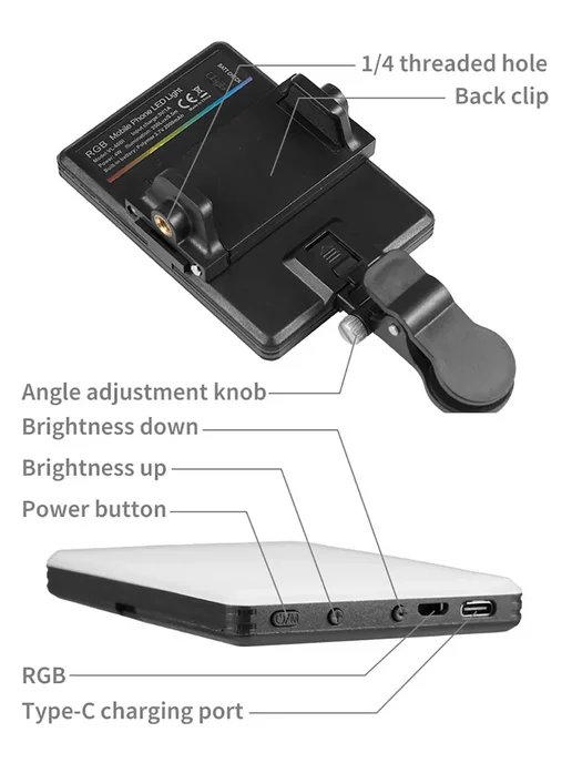 Нет бренда RGB Fill Light VL-68RGB, цвет RGB, вариант, фото 7