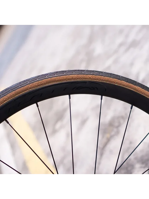ZTTO Шины для шоссейных велосипедов 700C складные черные жел, черный, фото 5