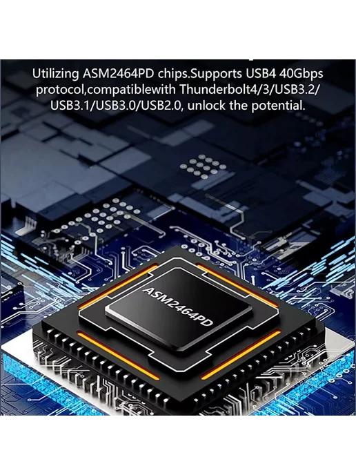 Blueendless корпус SSD M.2 NVMe 40Gbps с кулером, Thunderbol, вариант, фото 6