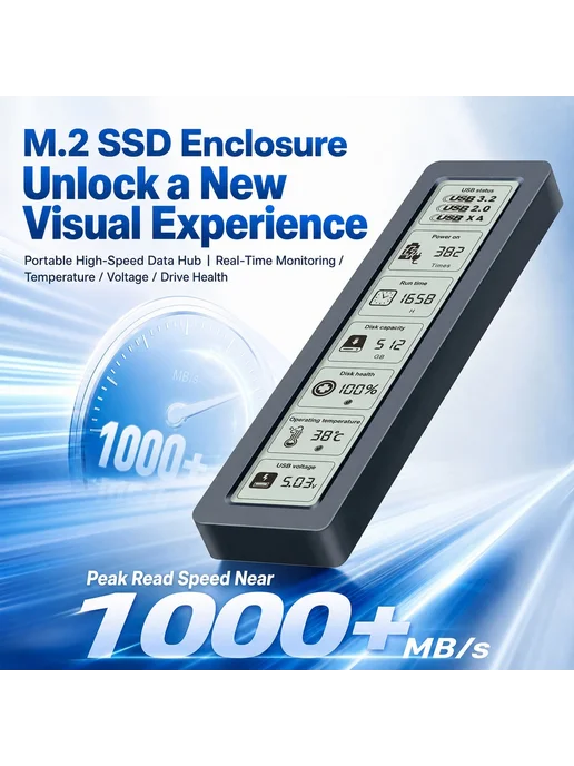 Нет бренда Корпус SSD Visual Smart USB 3.2 Gen 2 NVME SATA 20Gbps, вариант, фото 2