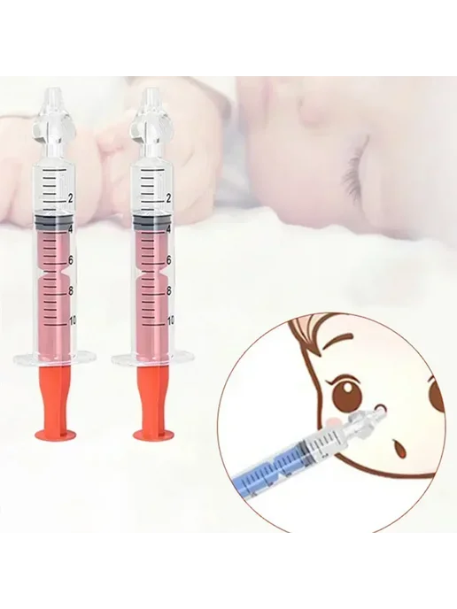 Нет бренда Детский силиконовый назальный аспиратор 10 мл 5PCS Mixed Col, 10 мл, 5 шт, фото 3