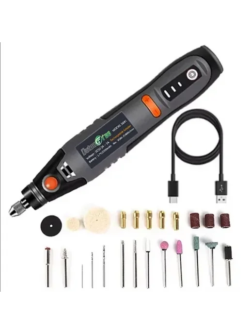 dutoofree Беспроводная дрель Dremel 35 Вт 3 скорости Drill, 35 Вт, 24 шт