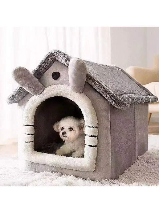 Нет бренда Теплая плюшевая лежанка для кошек House Style S 33X30X30cm, вариант