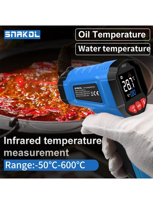 Snakol T600 Инфракрасный термометр SK600, вариант, фото 5