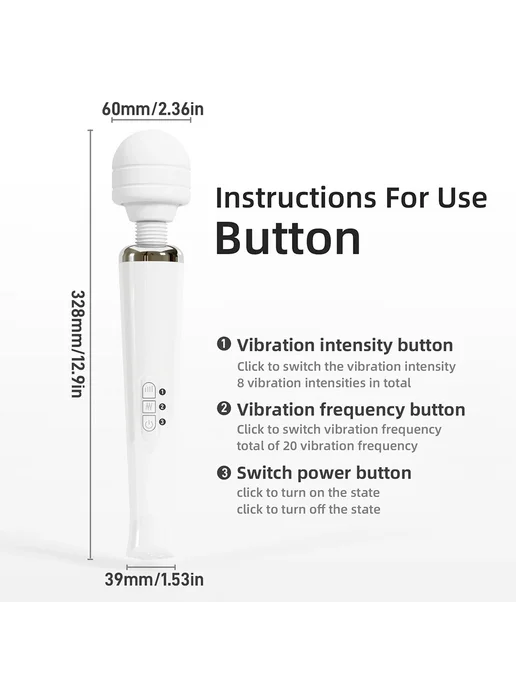 Нет бренда Массажер Multi-Function, белый, 160 скоростей, USB, розовый, фото 7