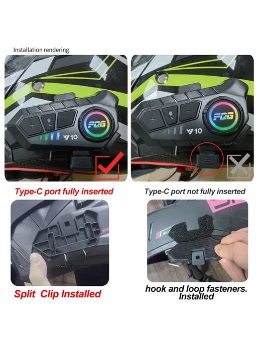 velev GooC C50 Hard Mic Bluetooth гарнитура для шлема, вариант, фото 3
