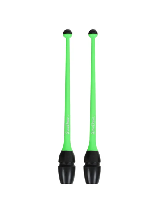 RGB (Russian Gymnastics Brand) Булавы для художественной гимнастики зелёные чёрные, черный, фото 3