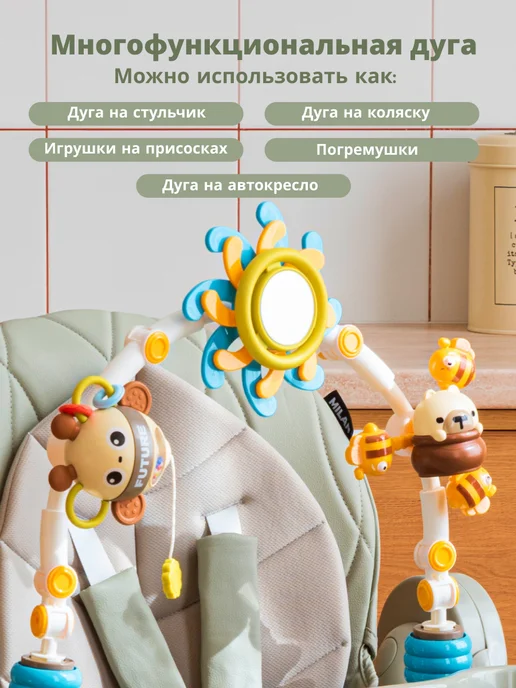 VipBaby Стульчик для кормления 3в1 Milan Olive, серый, фото 3