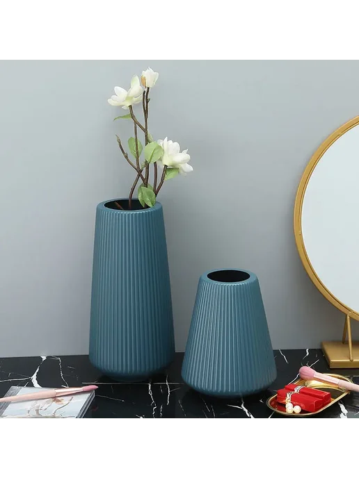 Пластиковая ваза Morandi Белый style2 white, розовый, фото 4