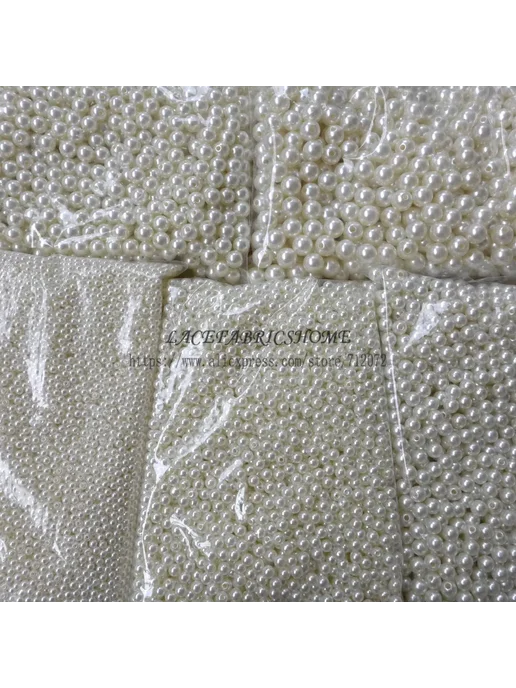 Нет бренда Пластиковый бисер La Belleza 0,5 кг Белый, 3mm 45000PCS, Off, 500 г, 45000 шт, фото 3