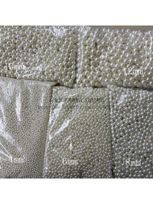 Нет бренда Пластиковый бисер La Belleza 0,5 кг Белый, 3mm 45000PCS, Off, 500 г, 45000 шт, фото 4