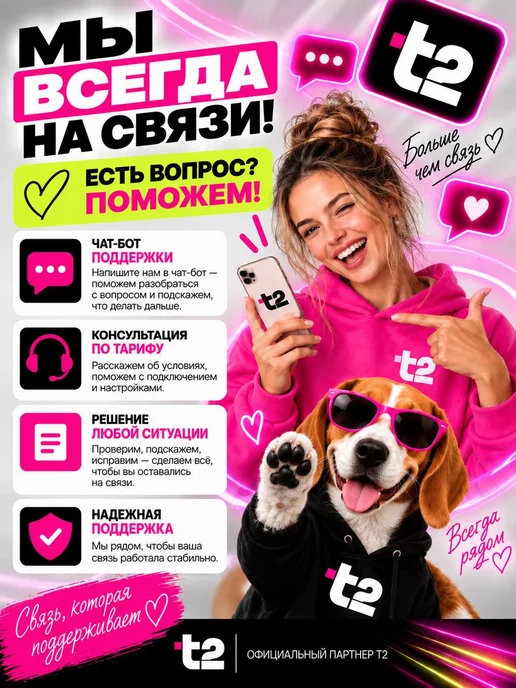 t2 Сим-карта Теле2 с балансом 350 рублей универсальная, вариант, фото 7