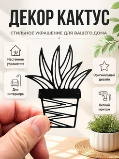 Настенный декор Кактус