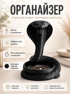 Декоративный лоток-органайзер Черная кобра