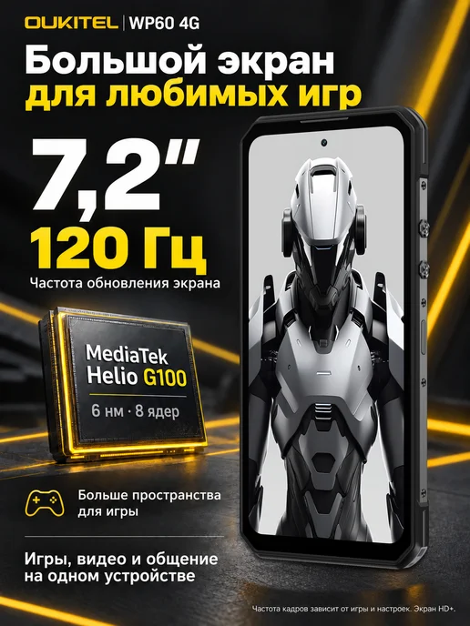 Смартфон OUKITEL Wp60 12/512 ГБ, черный, фото 3