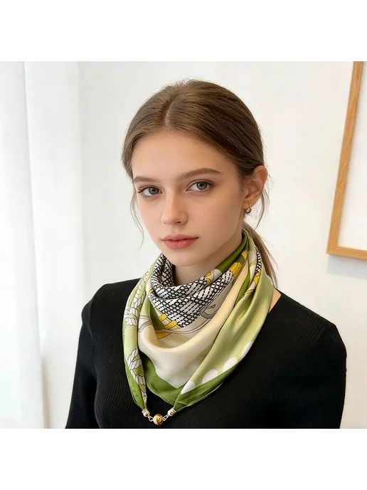 Манишка-косынка из полиэфирного волокна 70×70 см, 70x70 см, фото 2