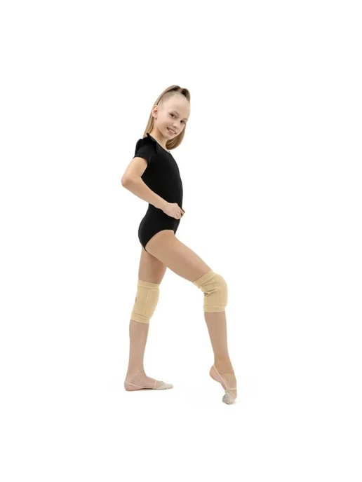 Grace Dance Наколенники для гимнастики и танцев, размер S, телесные, бежевый, фото 3